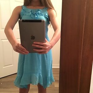 Turquoise blue dress